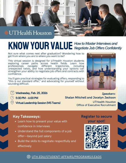 Leadership Training Series - Know Your Value: How to Master Interviews and Negotiate Job Offers Confidently